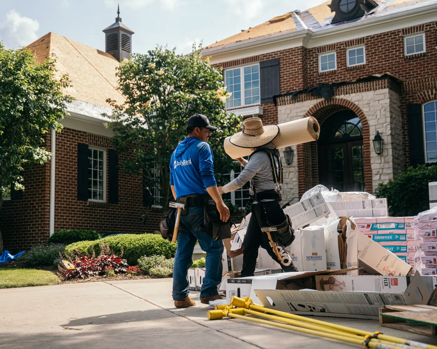 Storm damage documentation on a Gatewood Lakes commercial building